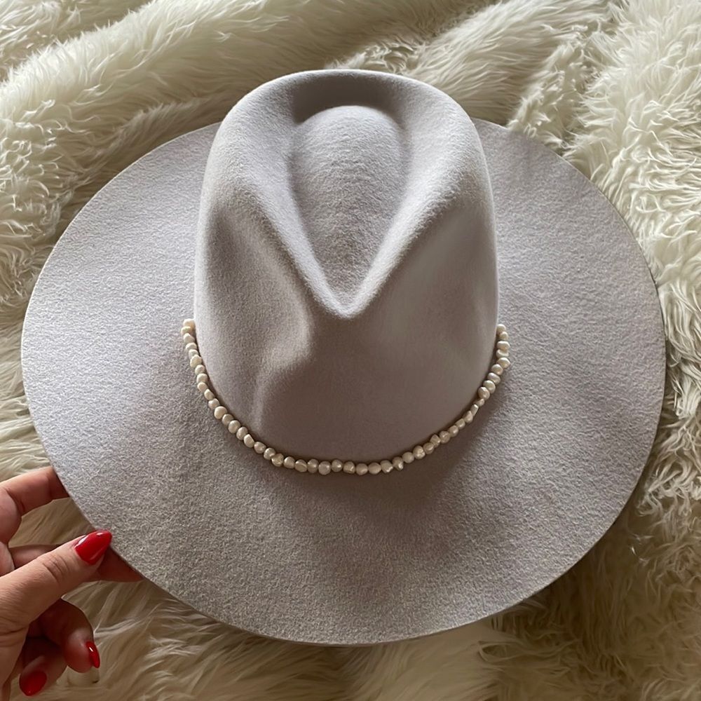 Anthropologie flat brim hat